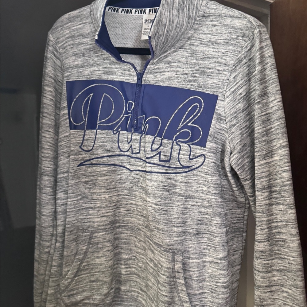 Pink Victoria's Secret Gray and Blue Pullover
